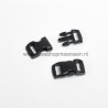 kleine plastic buckle zwart (3 stuks)